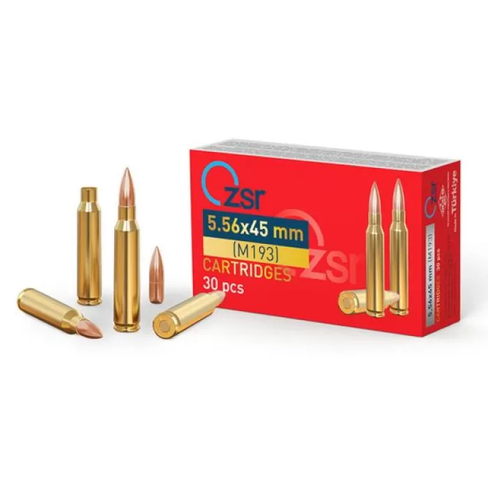 ZSR M193 55 GR FMJ 5.56X45 AMMUNITION, 30 ROUNDS ZSR M193 55 GR FMJ 5.56X45 AMMUNITION, 30 ROUNDS