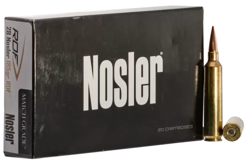 Nosler 60141 Match Grade RDF 28 Nosler 185 gr Hollow Point Boat Tail (HPBT) 20 Bx/ 10 Cs