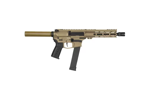 CMMG 10A570FCT Banshee MK10 10mm Auto 30+1 8" Black Nitride Medium Taper Threaded Barrel, EML 7" M-LOK Handguards, Coyote Tan Cerakote Aluminum Picatinny Rail Receiver, CMMG Zeroed Grips UPC: 810148623340