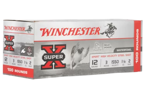 Winchester Super X Xpert High Velocity 12ga 3in #2 1-1/8oz Waterfowl Shotshells - 100 Rounds