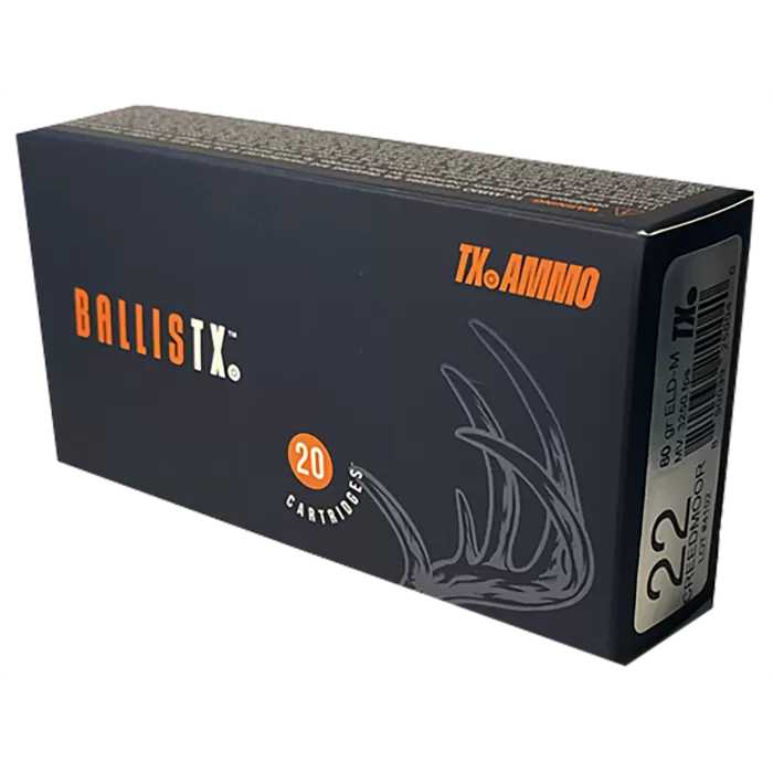 TX.AMMO RTXA22C80ELDM BallisTX 22 Creedmoor 80 Gr Extremely Low Drag-Mat TX.AMMO RTXA22C80ELDM BallisTX 22 Creedmoor 80 Gr Extremely Low Drag-Mat