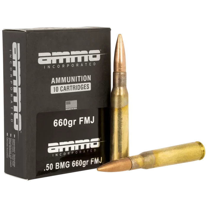 Ammo Inc Signature .50 BMG 660 gr Ammo FMJ - 10rds - 50BMG660FMJA10 Ammo Inc Signature .50 BMG 660 gr Ammo FMJ - 10rds - 50BMG660FMJA10