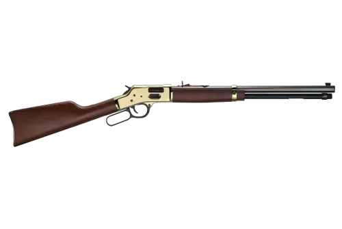 Henry H006GC Side Gate 45 Colt (LC) 10+1 20" Blued Octagon Barrel, Polished Brass Rec, American Walnut Stock, Adj. Sight