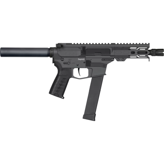 CMMG Banshee MKG 45 ACP, 5" Taper Threaded Barrel, Sniper Gray Cerakote, CMMG RipBrace, 13rd