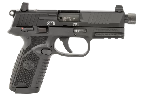 FN 502 Tactical .22 LR Pistol with 4.60" Threaded Barrel, Black Optic Ready Slide, and Polymer Frame - 66101684