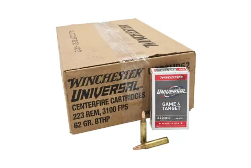 Winchester .223 Remington 62gr FMJ Open Tip - 1000 round case
