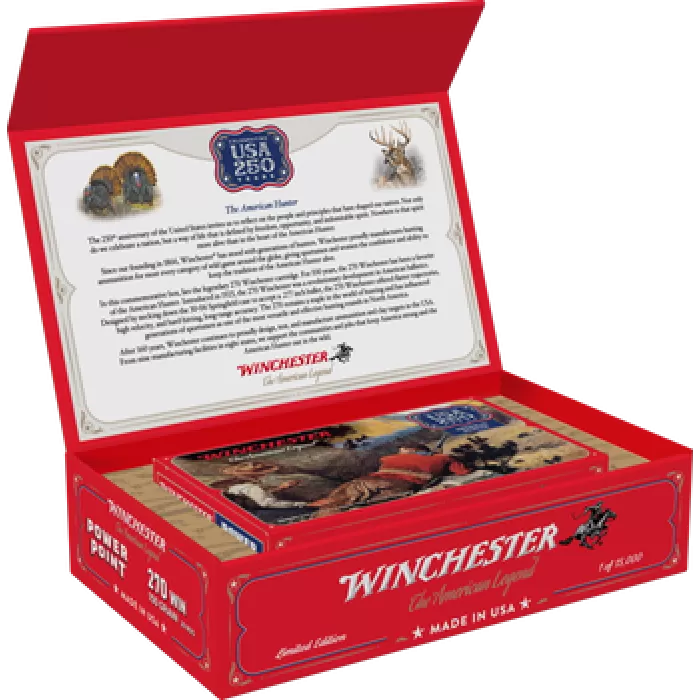 WINCHESTER AMMO 250th Anniversary Edition .270 Win 150Gr Power Point 20rd Box Rifle Ammo (X270250) WINCHESTER AMMO 250th Anniversary Edition .270 Win 150Gr Power Point 20rd Box Rifle Ammo (X270250)