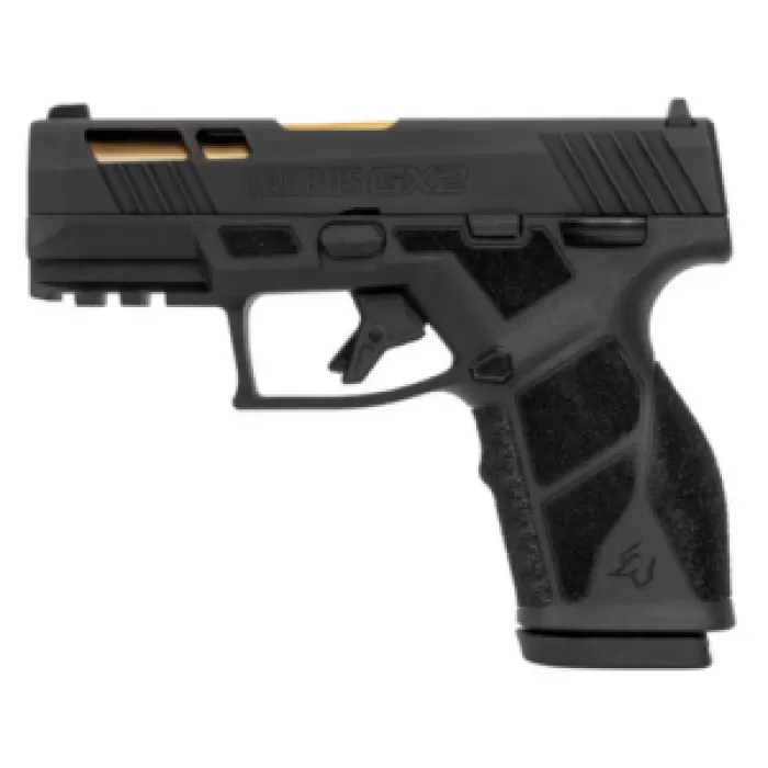 TAURUS GX2 9mm 3.3in 13rd Black/Gold SA Pistol (1-GX2931-TL1)
