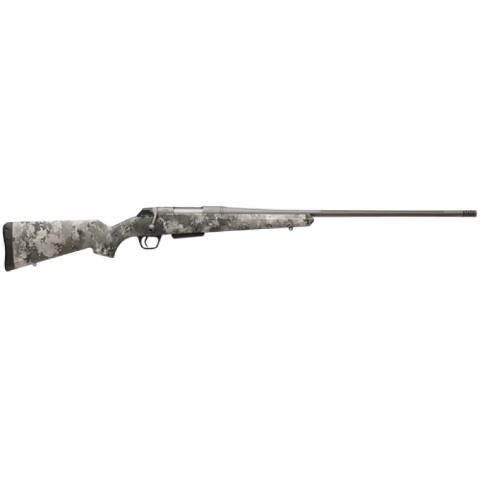 Winchester Repeating Arms 535800294 XPR Extreme 6.5 PRC 3+1 24" Tungsten Cerakote Fluted Threaded Barrel & Drilled & Tapped Steel Receiver, Fixed TrueTimber VSX Synthetic Stock