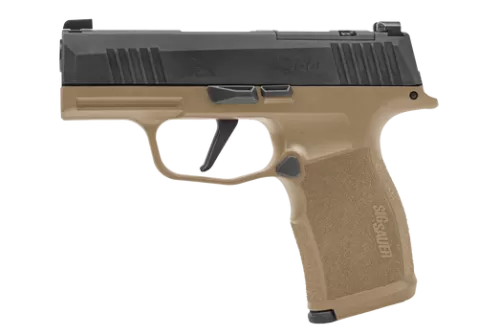 Sig Sauer 365X9CTXR3P P365X  Micro-Compact Frame 9mm Luger 12+1 3.10" Steel Barrel, Optic Ready/Serrated Slide, Coyote Tan Stainless Steel Frame w/Accessory Rail, Polymer Grip