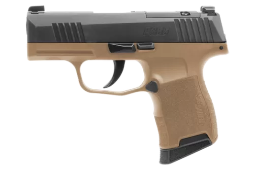 Sig Sauer 3659CTXR3P P365X  Micro-Compact Frame 9mm Luger 10+1 3.10" Steel Barrel, Optic Ready/Serrated Slide, Coyote Tan Stainless Steel Frame w/Accessory Rail, Polymer Grip