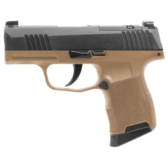 Sig Sauer 3659CTXR3P P365X  Micro-Compact Frame 9mm Luger 10+1 3.10" Steel Barrel, Optic Ready/Serrated Slide, Coyote Tan Stainless Steel Frame w/Accessory Rail, Polymer Grip