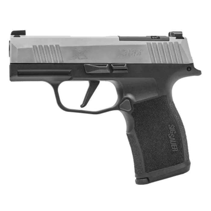 Sig Sauer 365X9SXR3P P365X  Micro-Compact Frame 9mm Luger 12+1 3.10" Steel Barrel, Stainless Steel Optic Ready/Serrated Slide, Black Stainless Steel Frame w/Accessory Rail, Polymer Grip