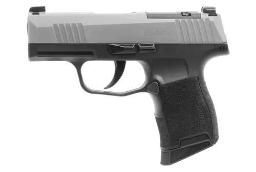 Sig Sauer 3659SXR3P P365X  Micro-Compact Frame 9mm Luger 10+1 3.10" Steel Barrel, Stainless Steel Optic Ready/Serrated Slide, Black Stainless Steel Frame w/Accessory Rail, Polymer Grip