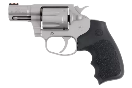 Colt Mfg COBRASM2RFO Cobra  38 Special +P 6rd Shot 2" Matte Stainless Barrel, Cylinder & Frame, Black Hogue Overmolded Grip, Exposed Hammer