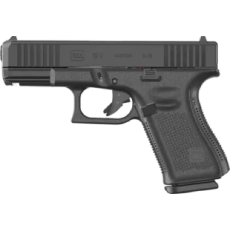Glock PV1950201 G19 V Compact 9mm Luger 10+1 4.02" Black Barrel & Steel Serrated Slide, Black Polymer Frame w/Accessory Rail, Interchangeable Backstrap