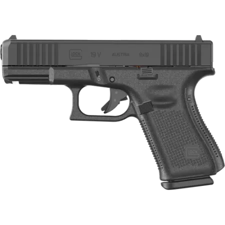 Glock PV1950201 G19 V Compact 9mm Luger 10+1 4.02" Black Barrel & Steel Serrated Slide, Black Polymer Frame w/Accessory Rail, Interchangeable Backstrap