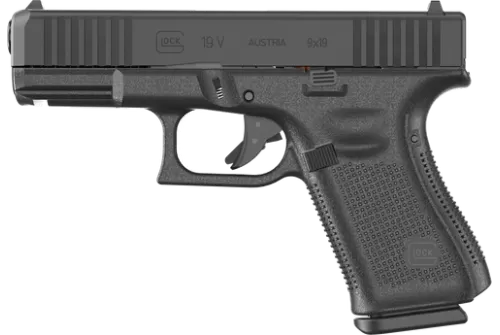 Glock PV1950201 G19 V Compact 9mm Luger 10+1 4.02" Black Barrel & Steel Serrated Slide, Black Polymer Frame w/Accessory Rail, Interchangeable Backstrap