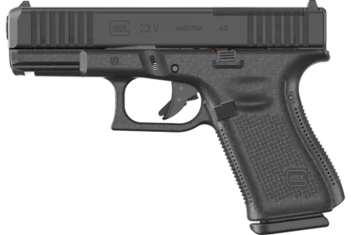 Glock PV2350203MOS G23 V MOS 40 S&W 13+1 4.02" Black GMB Barrel, Black nDLC Steel Optic Ready/Serrated Slide, Black Polymer Frame w/Accessory Rail, Interchangeable Backstrap Grip, Ambidextrous