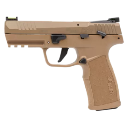 Sig Sauer 322CCAS P322  Compact Frame 22 LR 20+1 4" Black Threaded Barrel, Coyote Tan Cerakote Optic Ready/Serrated Slide, Coyote Tan Polymer Frame w/Picatinny Rail, Polymer Grip, Ambidextrous