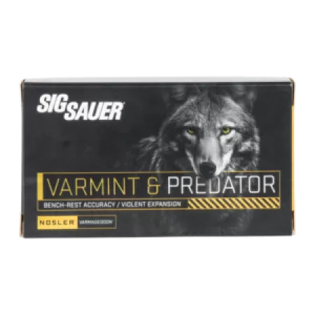 SIG SAUER Varmint & Predator 22-250 Rem 55gr Varmageddon 20rd/Box Ammo (C22250VP55-20)