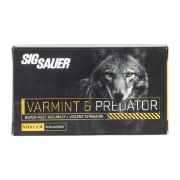 SIG SAUER Varmint & Predator 22-250 Rem 55gr Varmageddon 20rd/Box Ammo (C22250VP55-20)