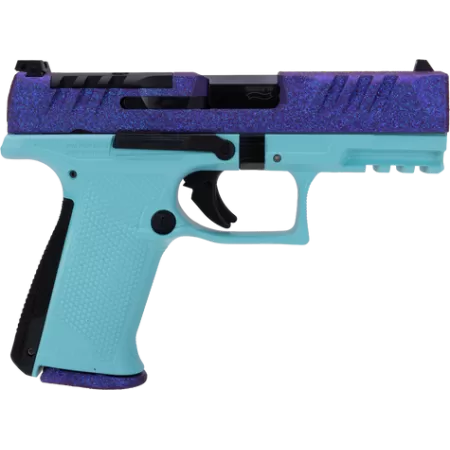 WALTHER ARMS PDP F-Series Sports South Exclusive 9mm Luger 4in 15rd Purple Glitter/Baby Blue Striker-Fired Pistol (4797086)