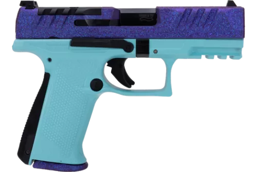WALTHER ARMS PDP F-Series Sports South Exclusive 9mm Luger 4in 15rd Purple Glitter/Baby Blue Striker-Fired Pistol (4797086)