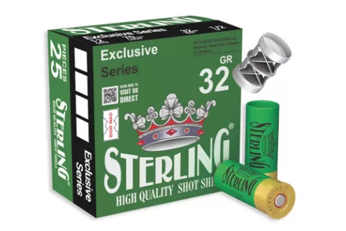 STERLING 12GA BIRDSHOT #6 2 3/4 INCH 1 1/8 OZ (32g) BOX25 UPC: 8698779950828