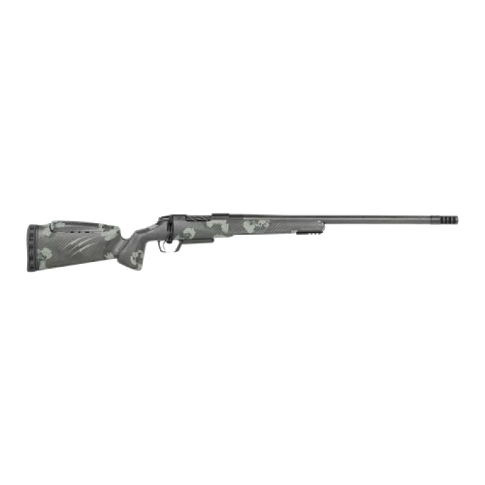 Fierce Firearms RIVSCX7PRC22BF Carbon Rival XP 2.0 7mm PRC 3+1 22" Carbon Fiber Match Grade Barrel, Black Cerakote Stainless Steel Drilled & Tapped Receiver, Forest Camo Push Button Adj Cheek Piece Ca