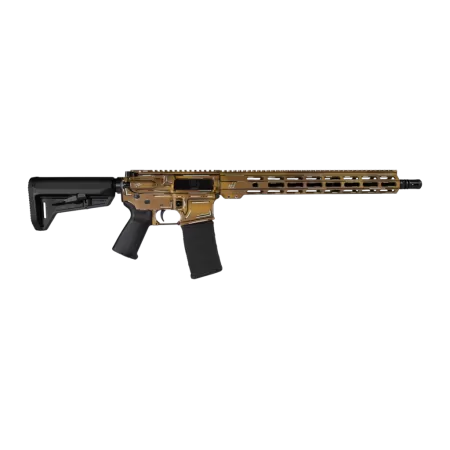 Shark Coast Tactical SCC101952AFDE Anime-15  5.56 NATO 30+1 16" Black Nitride Threaded Barrel, Flat Dark Earth Cerakote Aluminum Receiver w/Picatinny Rail, M-LOK Handguard, Magpul Collapsible Black Po