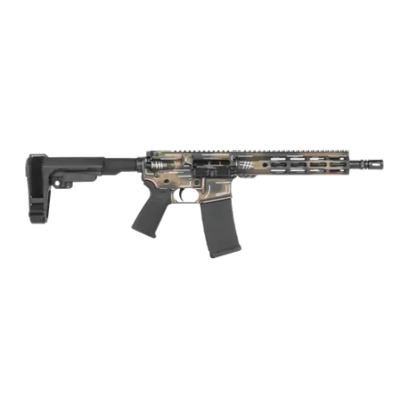 Shark Coast Tactical SCC07060ANBRN-P Anime-15 Bronze 5.56 NATO 30+1 10.50" Black Nitride Threaded Barrel, Aluminum Receiver w/Picatinny Rail, M-LOK Handguard, Polymer SB Tactical SBA3 Brace, Polymer G