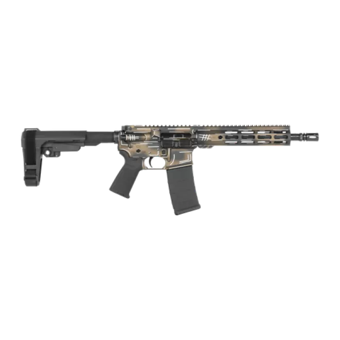 Shark Coast Tactical SCC07060ANBRN-P Anime-15 Bronze 5.56 NATO 30+1 10.50" Black Nitride Threaded Barrel, Aluminum Receiver w/Picatinny Rail, M-LOK Handguard, Polymer SB Tactical SBA3 Brace, Polymer G Shark Coast Tactical SCC07060ANBRN-P Anime-15 Bronze 5.56 NATO 30+1 10.50" Black Nitride Threaded Barrel, Aluminum Receiver w/Picatinny Rail, M-LOK Handguard, Polymer SB Tactical SBA3 Brace, Polymer G