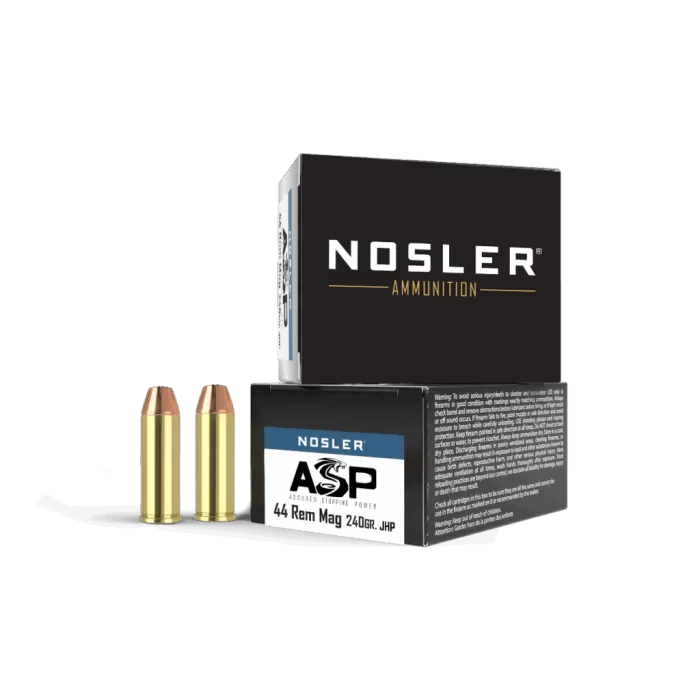 Nosler Handgun Assured Stopping Power ASP-44 Mag 240g JHP (20ct) Ammunition 40136