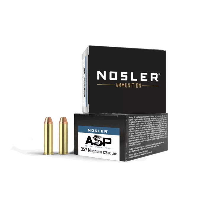 Nosler Handgun Assured Stopping Power ASP-357 Mag 125g JHP (20ct) Ammunition 40134 Nosler Handgun Assured Stopping Power ASP-357 Mag 125g JHP (20ct) Ammunition 40134