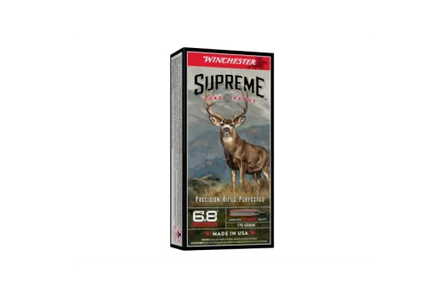 Winchester Supreme Long Range Rifle Ammunition 6.8 Western 175gr PT 2825 fps 20/ct