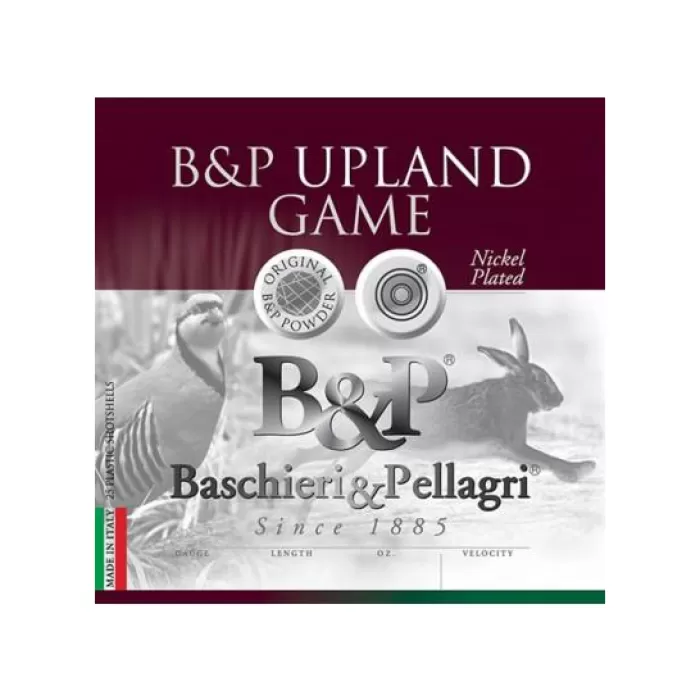 Baschieri & Pellagri Upland Game Shotshells 12 ga 3in 1-7/8 oz 1250 fps Size 7.5 25/ct, 123B78U7 Baschieri & Pellagri Upland Game Shotshells 12 ga 3in 1-7/8 oz 1250 fps Size 7.5 25/ct, 123B78U7