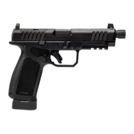 Rost Martin RM1FBLKOSPT RM1F Tactical 9mm Luger 24+1 4.50" Black Threaded Barrel, Black Nitron Steel Optic Ready/Serrated Slide, Black Polymer Frame w/Picatinny Rail, Interchangeable Backstrap Grip, R