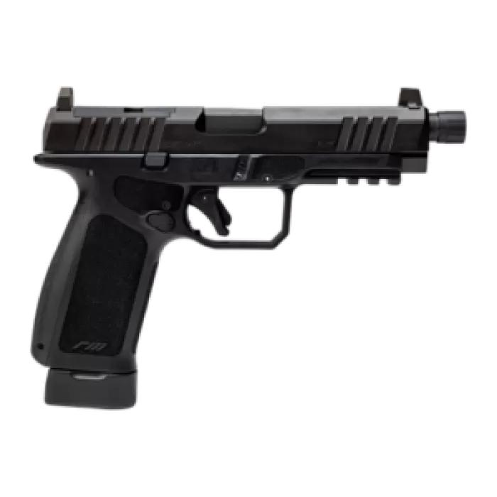 Rost Martin RM1FBLKOSPT RM1F Tactical 9mm Luger 24+1 4.50" Black Threaded Barrel, Black Nitron Steel Optic Ready/Serrated Slide, Black Polymer Frame w/Picatinny Rail, Interchangeable Backstrap Grip, R Rost Martin RM1FBLKOSPT RM1F Tactical 9mm Luger 24+1 4.50" Black Threaded Barrel, Black Nitron Steel Optic Ready/Serrated Slide, Black Polymer Frame w/Picatinny Rail, Interchangeable Backstrap Grip, R