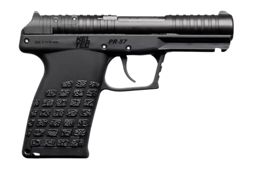 Kel-Tec PR57BLK10 PR-5.7  Compact 5.7x28mm 10+1 4.64" Stainless Rotary Barrel, Black Oxide Steel Optic Ready/Serrated Slide, Black Polymer Frame w/Accessory Rail, Textured Grip