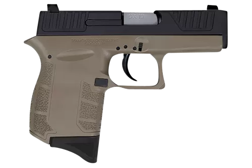 Diamondback DB9 9mm Pistol, 3" Barrel, Fixed Sights, Flat Dark Earth, Black - DB0200P061