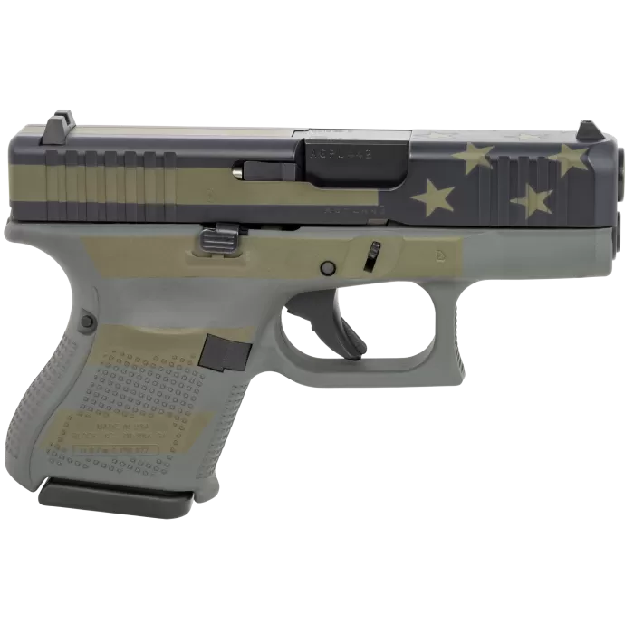 Glock 26 Gen5 Gray American Flag 9mm 3.43" Barrel 10-Rounds Glock 26 Gen5 Gray American Flag 9mm 3.43" Barrel 10-Rounds