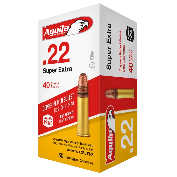 Aguila .22 LR High Velocity Copper Plated Soft Point 40 GR 2000rd CASE