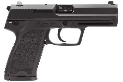 Heckler & Koch 81000334 Usp Compact V7 Lem 9Mm Luger Caliber With 3.58" Barrel, 13+1 Capacity, Overall Black Finish, Serrated Trigger Guard Frame, Serrated Steel Slide, Polymer Grip & Night Sights Includes 3 Mags 709037LEA5 642230249578