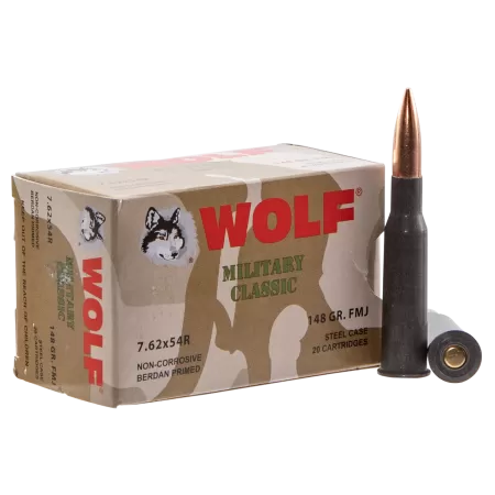 Wolf Military, Wolf Mc76254r148  Mlt 7.62x54r Fmj 148  500