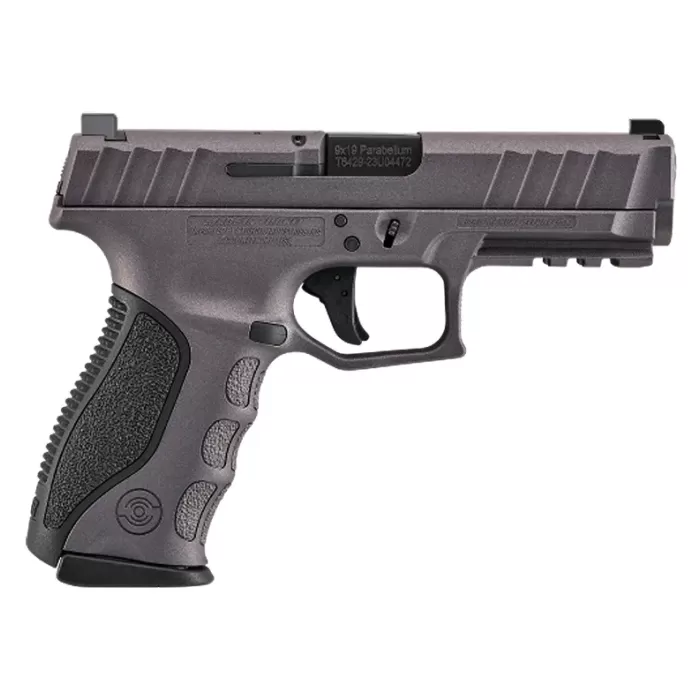 Stoeger STR-9 Mid-Size 9mm Tungsten 15+1 Striker-Fired Pistol w/(2) 15rd Mags, Meprolight Sight & (3) Addt'l Backstraps 317A24
