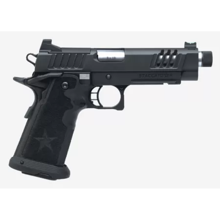 Staccato P Duty V2 9mm DLC/SS TB  P Optic Ready Stainless Thread Barrel Tac Texture Grip With X-Series Serrations 12-1200-000203-01