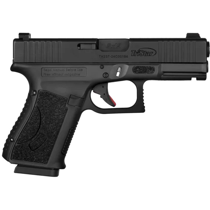 TriStar 85760 Apoc 9mm Luger 15+1 4.02" Black Steel Barrel, Black Cerakote Serrated Steel Slide & Polymer Frame w/Accessory Rail, Textured Grip TriStar 85760 Apoc 9mm Luger 15+1 4.02" Black Steel Barrel, Black Cerakote Serrated Steel Slide & Polymer Frame w/Accessory Rail, Textured Grip