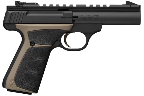 Browning 051604490 Buck Mark Field Target Micro 22 LR 10+1 4" Matte Blued Bull Barrel, Matte Black Serrated w/Picatinny Rail Slide, Matte Black Aluminum Frame, UFX Overmolded Grip