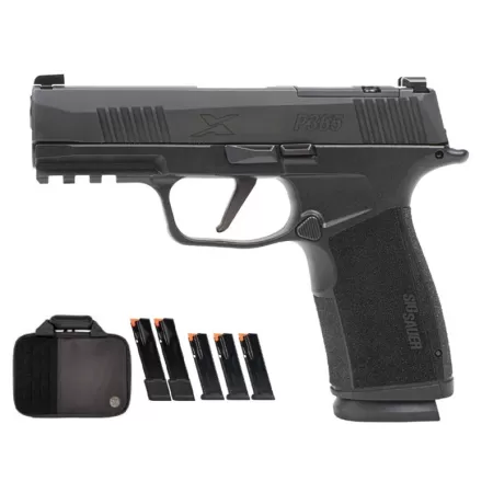 SIG SAUER P365 XMacro TACPRO 9mm 3.7in 3x 17rd/2x 21rd Mags Black Semi-Auto Pistol w/ Savior Bag (365XCA-9-BXR3-TACPRO)